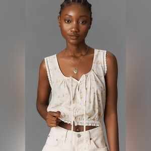 Greylin Edna Floral Cropped Blouse NWT​